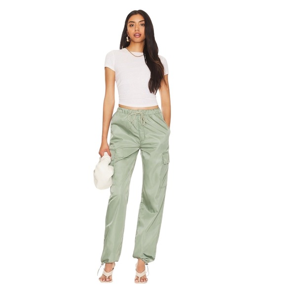 pistola Pants - Pistola NWT Jade Lightweight Cargo Trousers XS Bluff Green Drawstring High Waist
